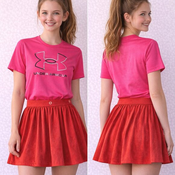 Girls Tennis Outfit Set – Lululemon Skirt Size 4 + Under Armour Shirt YXL (Like - Picture 4 of 4